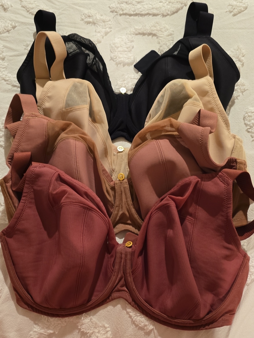 Everyday Support Underwire Bra - Black, Beige, Rust Pink